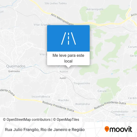 Rua Julio Frangilo mapa