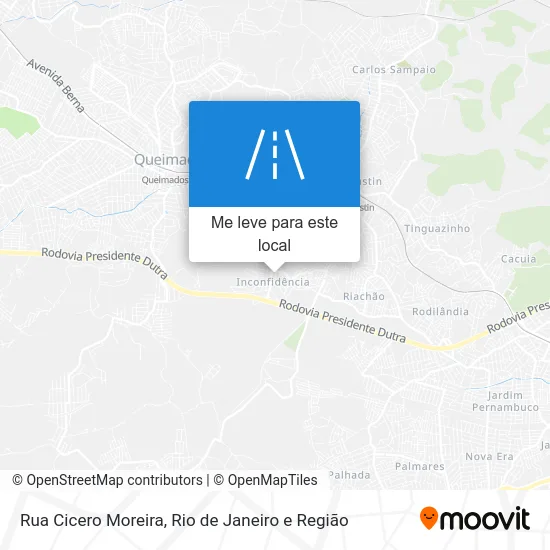 Rua Cicero Moreira mapa
