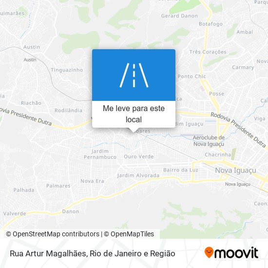 Rua Artur Magalhães mapa