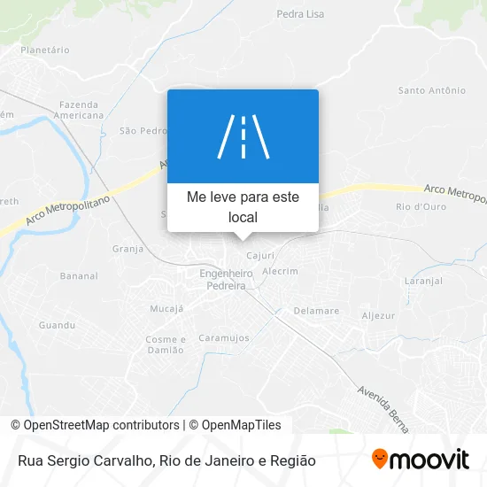 Rua Sergio Carvalho mapa