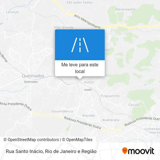 Rua Santo Inácio mapa