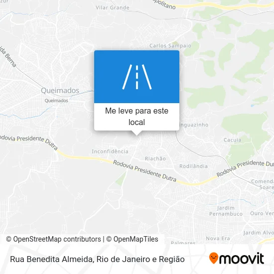 Rua Benedita Almeida mapa