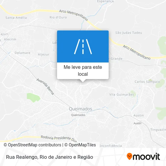 Rua Realengo mapa