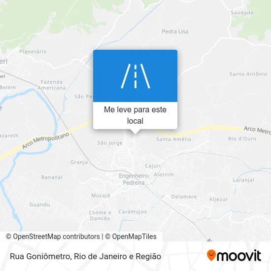 Rua Goniômetro mapa