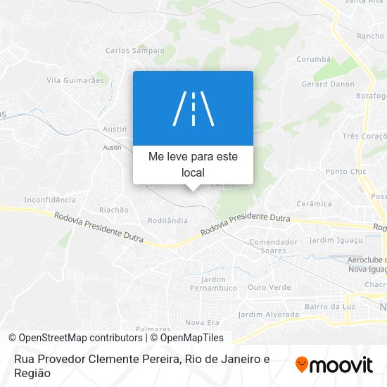Rua Provedor Clemente Pereira mapa