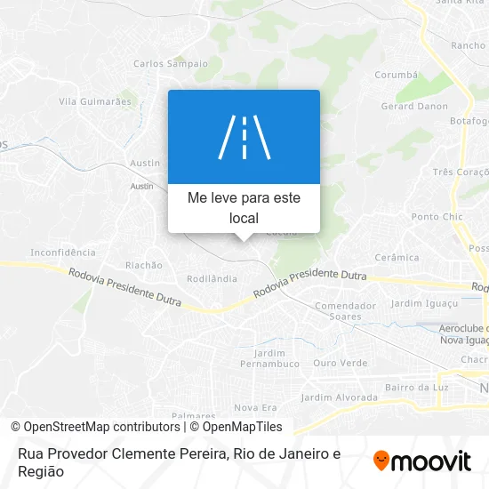 Rua Provedor Clemente Pereira mapa