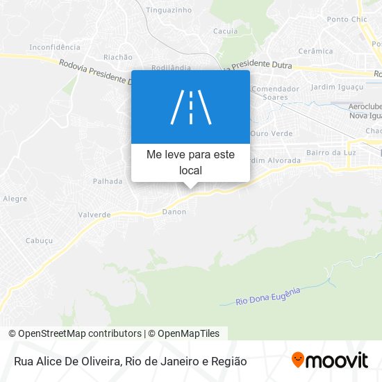 Rua Alice De Oliveira mapa