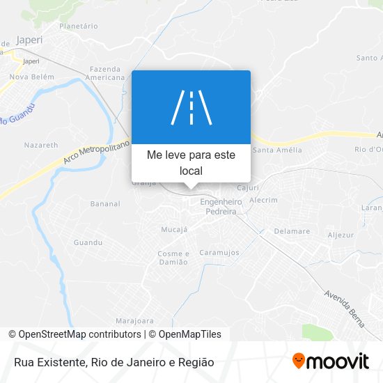 Rua Existente mapa
