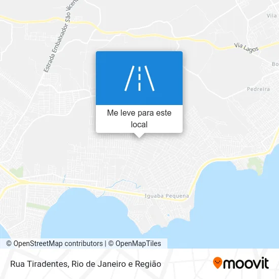 Rua Tiradentes mapa