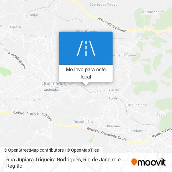 Rua Jupiara Trigueira Rodrigues mapa