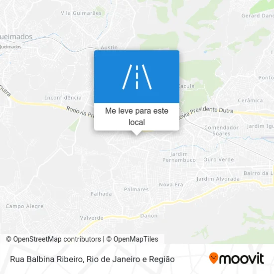 Rua Balbina Ribeiro mapa