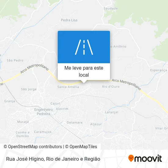Rua José Higino mapa