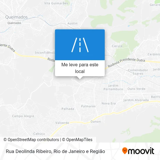 Rua Deolinda Ribeiro mapa