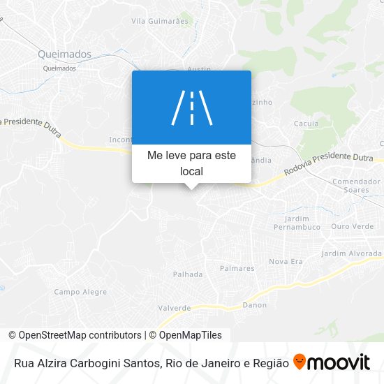 Rua Alzira Carbogini Santos mapa