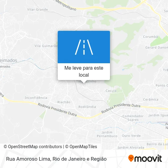 Rua Amoroso Lima mapa