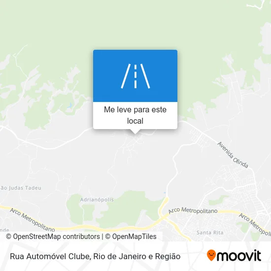 Rua Automóvel Clube mapa
