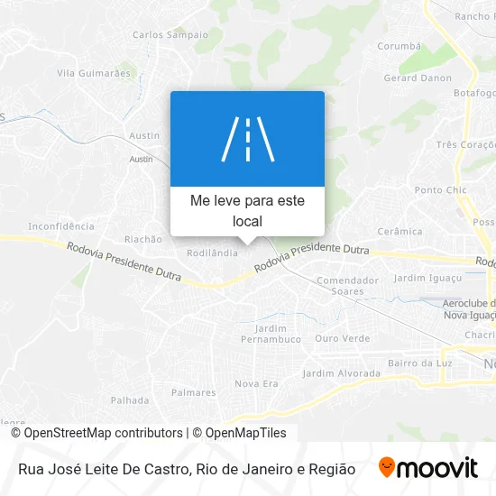 Rua José Leite De Castro mapa