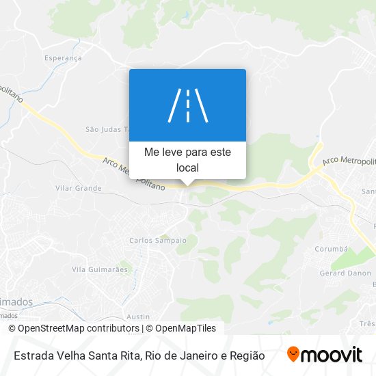 Estrada Velha Santa Rita mapa