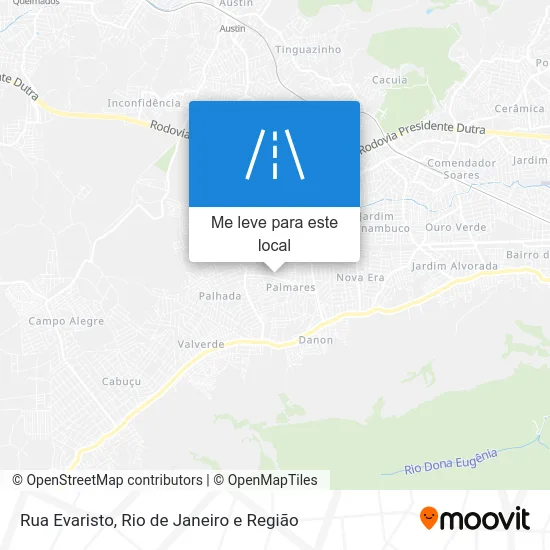 Rua Evaristo mapa