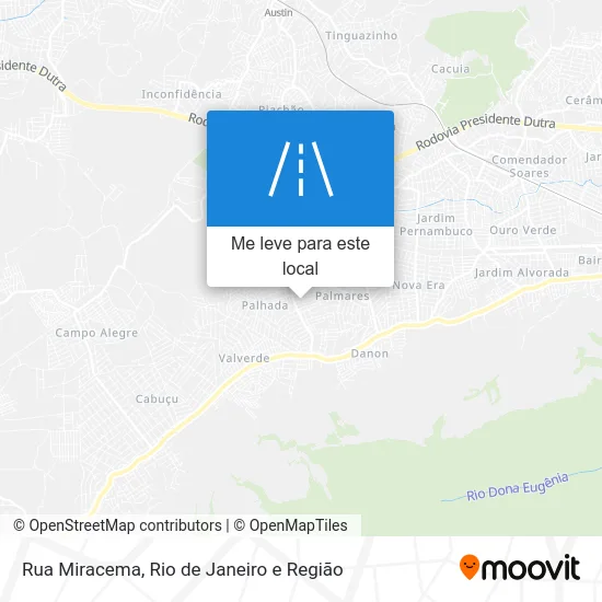Rua Miracema mapa