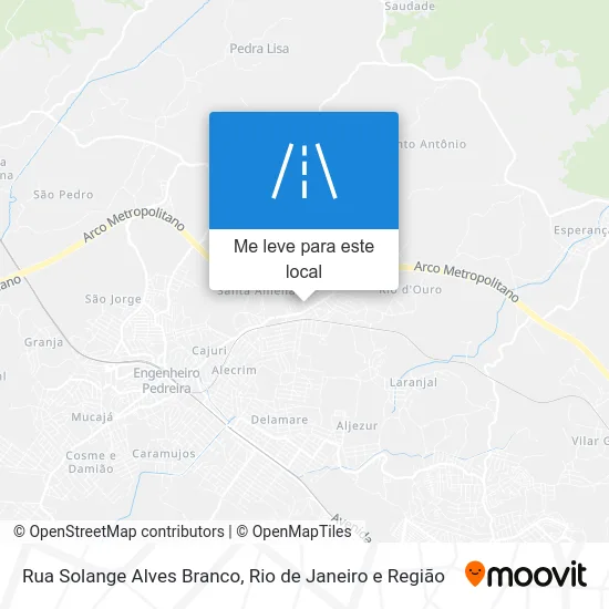 Rua Solange Alves Branco mapa