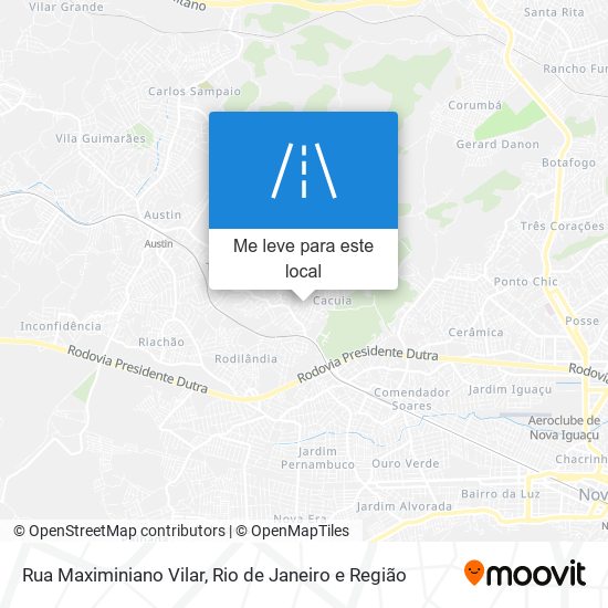 Rua Maximiniano Vilar mapa