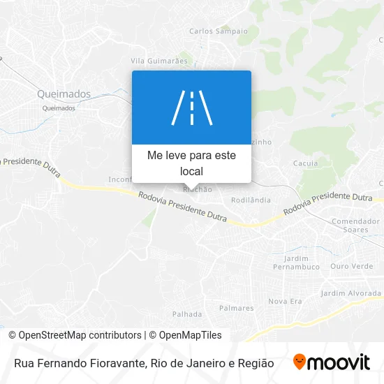 Rua Fernando Fioravante mapa