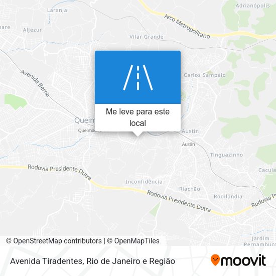 Avenida Tiradentes mapa