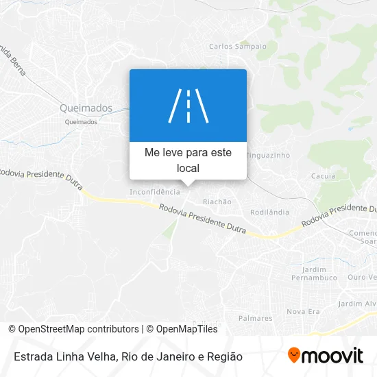 Estrada Linha Velha mapa