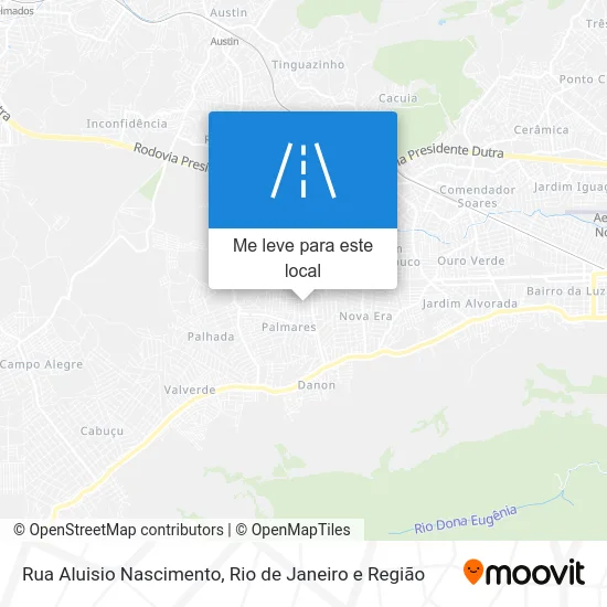 Rua Aluisio Nascimento mapa
