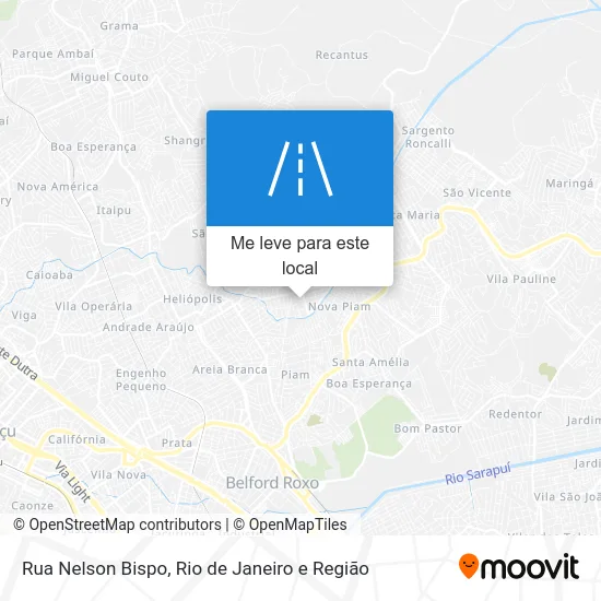 Rua Nelson Bispo mapa