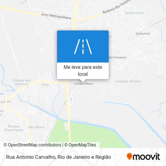 Rua Antonio Carvalho mapa