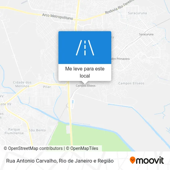 Rua Antonio Carvalho mapa