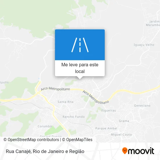 Rua Canajé mapa