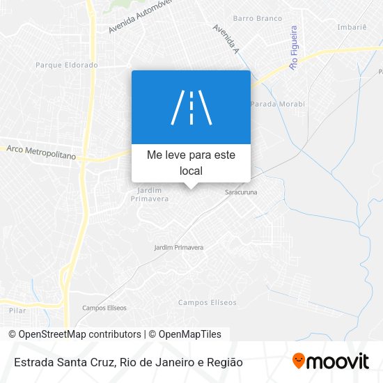 Estrada Santa Cruz mapa