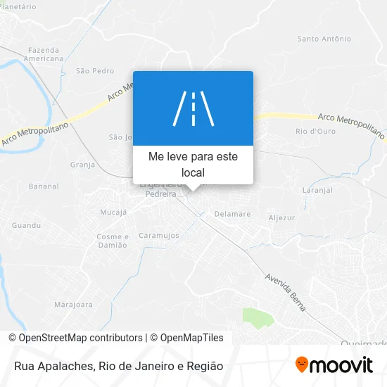 Rua Apalaches mapa