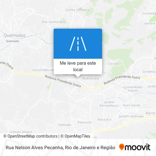 Rua Nelson Alves Pecanha mapa