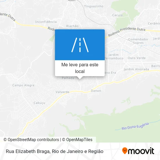 Rua Elizabeth Braga mapa