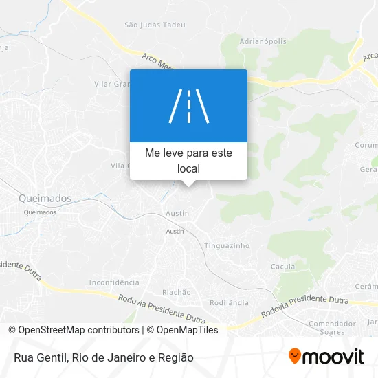 Rua Gentil mapa