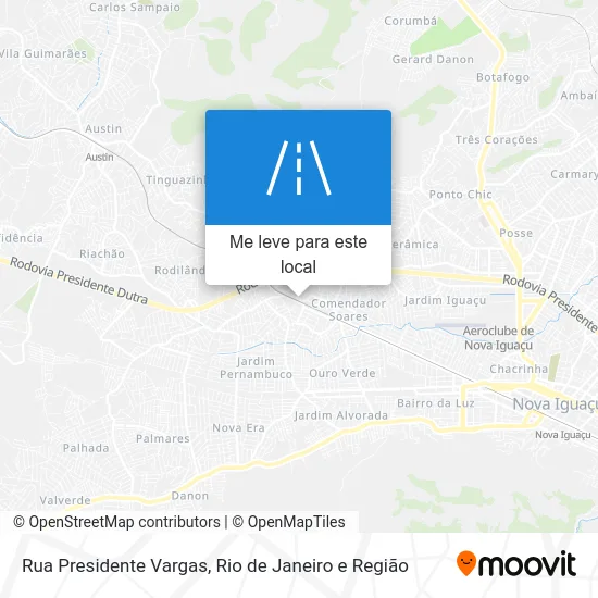 Rua Presidente Vargas mapa