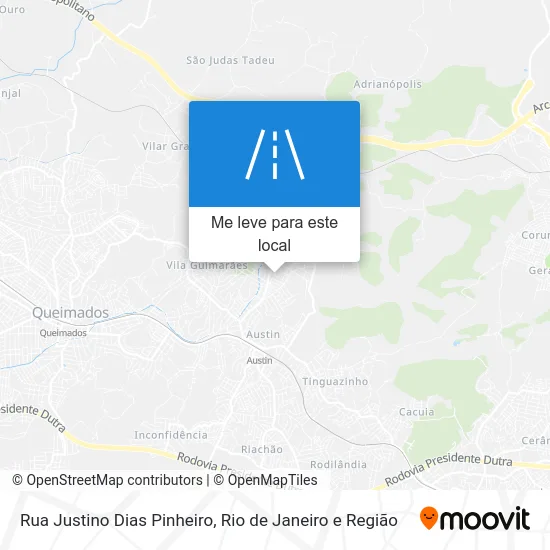 Rua Justino Dias Pinheiro mapa
