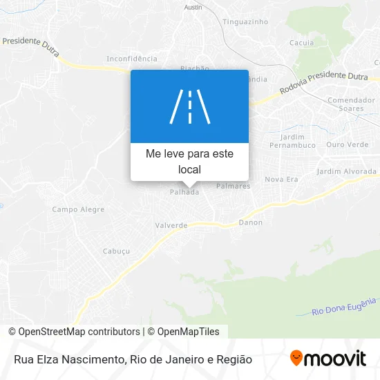Rua Elza Nascimento mapa