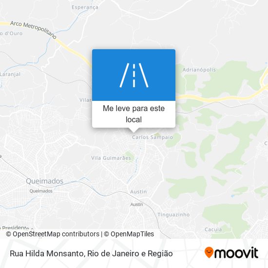 Rua Hilda Monsanto mapa