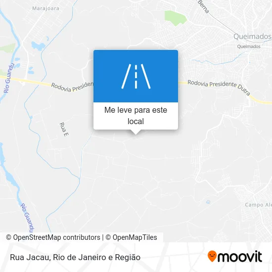 Rua Jacau mapa