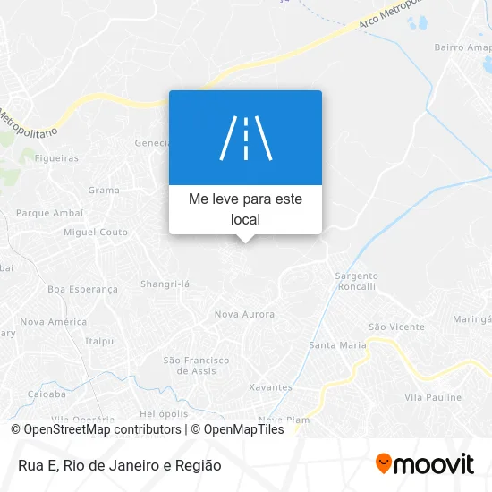 Rua E mapa