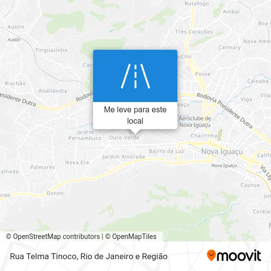 Rua Telma Tinoco mapa