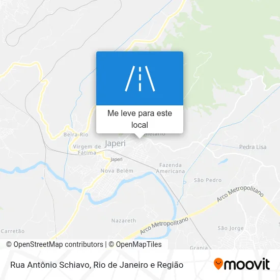 Rua Antônio Schiavo mapa