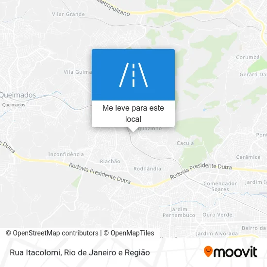 Rua Itacolomi mapa