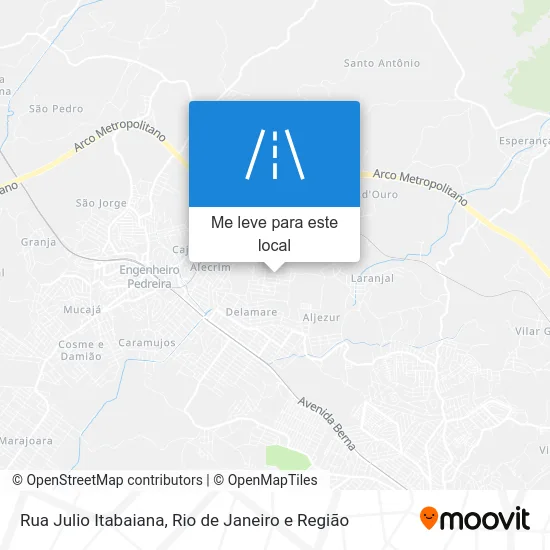 Rua Julio Itabaiana mapa