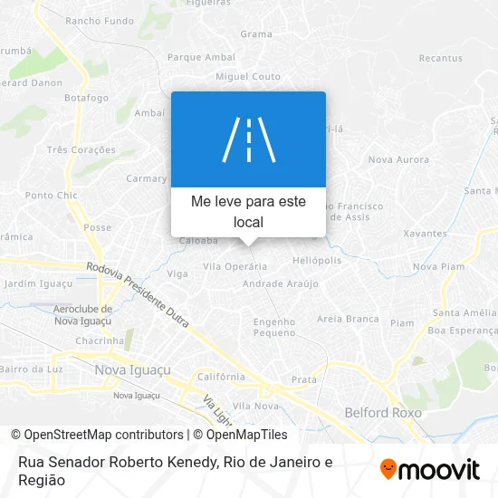 Rua Senador Roberto Kenedy mapa